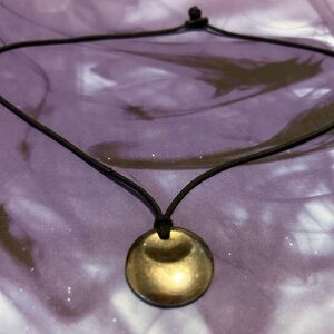 Tiffany & Co 925 Spain Silver Elsa Peretti Pendant on 8” Rope